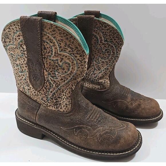 Ariat ~Woman Size 9B~ Brown Fatbaby Heritage Western Boots. - Picture 9 of 16